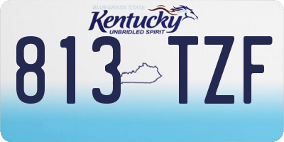 KY license plate 813TZF