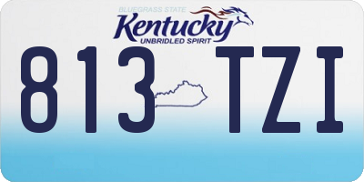 KY license plate 813TZI