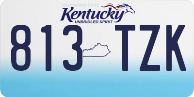KY license plate 813TZK