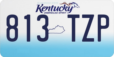 KY license plate 813TZP