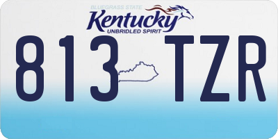 KY license plate 813TZR