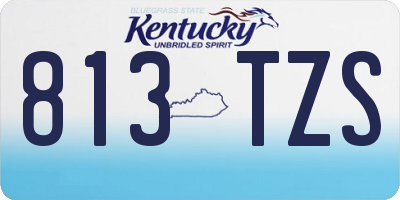 KY license plate 813TZS