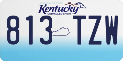 KY license plate 813TZW