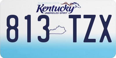 KY license plate 813TZX