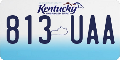 KY license plate 813UAA