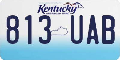 KY license plate 813UAB