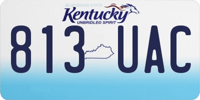 KY license plate 813UAC