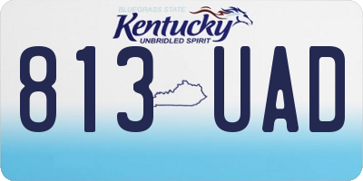 KY license plate 813UAD