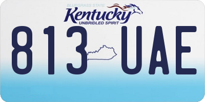 KY license plate 813UAE