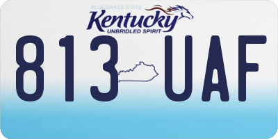 KY license plate 813UAF