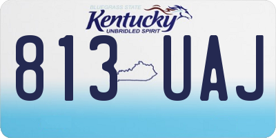 KY license plate 813UAJ