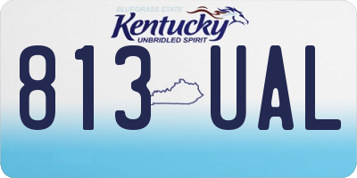 KY license plate 813UAL