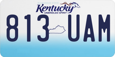 KY license plate 813UAM