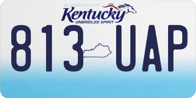 KY license plate 813UAP