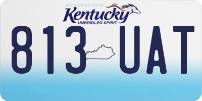 KY license plate 813UAT