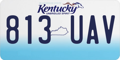 KY license plate 813UAV