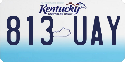 KY license plate 813UAY