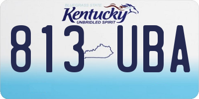 KY license plate 813UBA