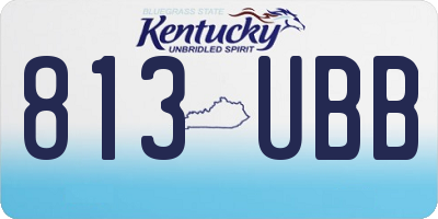 KY license plate 813UBB