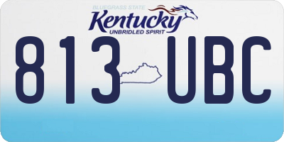 KY license plate 813UBC