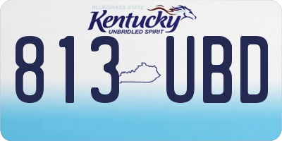 KY license plate 813UBD