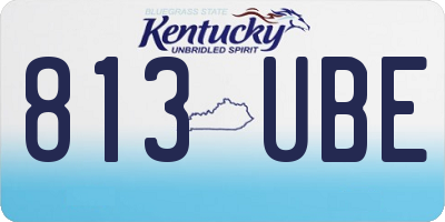 KY license plate 813UBE