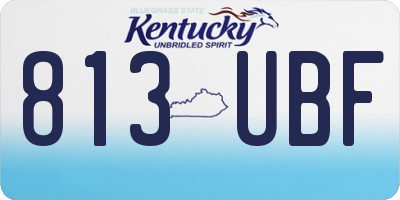 KY license plate 813UBF