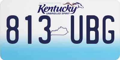 KY license plate 813UBG