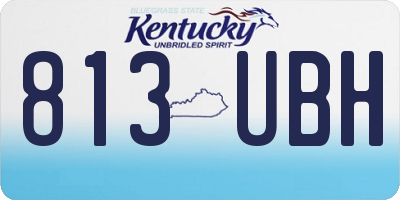 KY license plate 813UBH