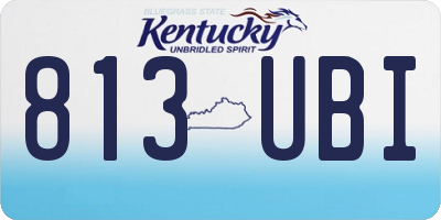 KY license plate 813UBI