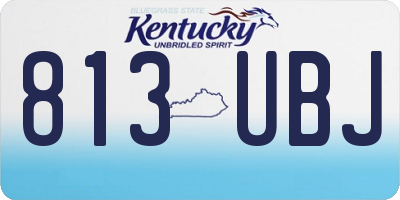 KY license plate 813UBJ