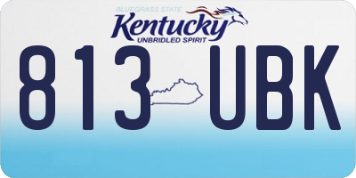 KY license plate 813UBK
