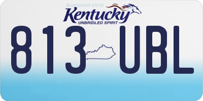 KY license plate 813UBL