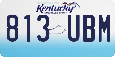 KY license plate 813UBM