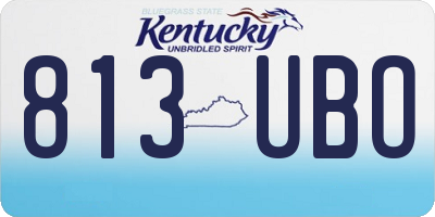 KY license plate 813UBO