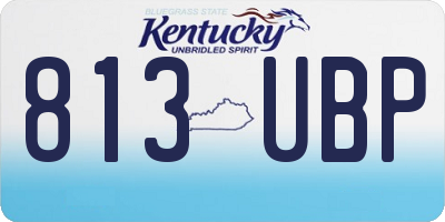 KY license plate 813UBP