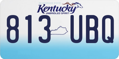 KY license plate 813UBQ
