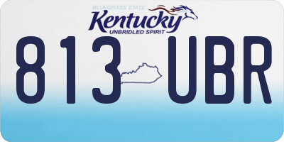 KY license plate 813UBR