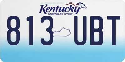 KY license plate 813UBT