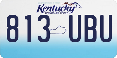KY license plate 813UBU