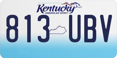 KY license plate 813UBV
