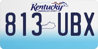 KY license plate 813UBX