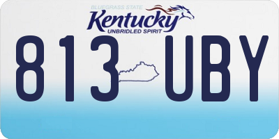 KY license plate 813UBY