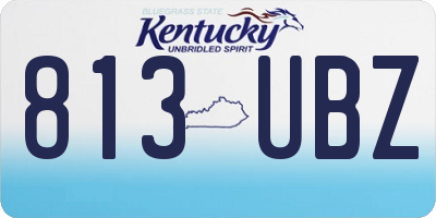 KY license plate 813UBZ