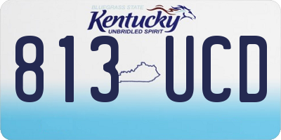 KY license plate 813UCD
