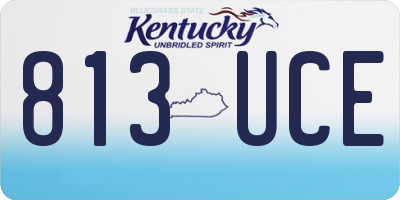 KY license plate 813UCE
