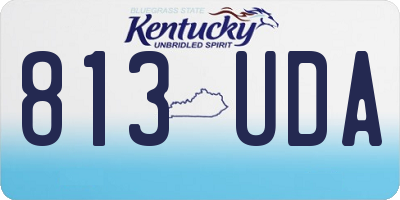 KY license plate 813UDA