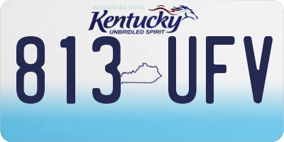 KY license plate 813UFV