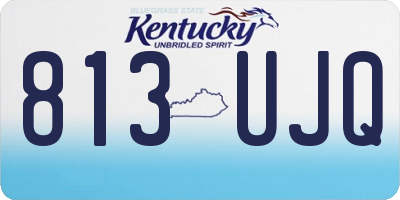 KY license plate 813UJQ