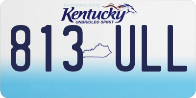 KY license plate 813ULL